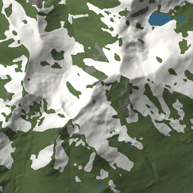 Ben Lawers & Beinn Ghlas: Plan view, north up
