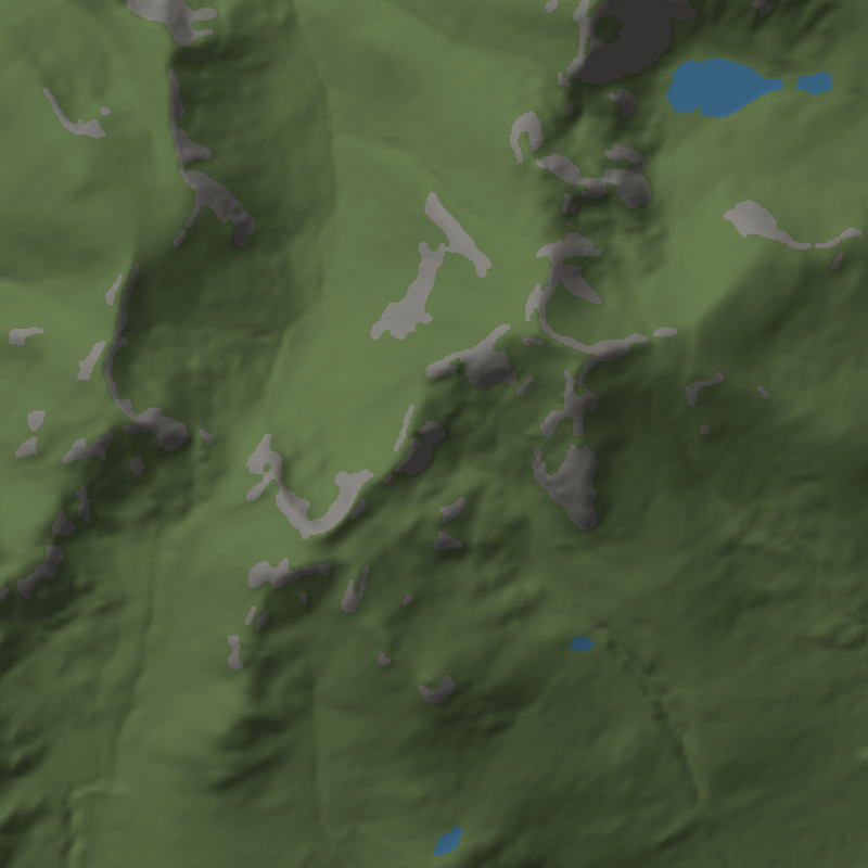 Ben Lawers & Beinn Ghlas: Plan view, north up