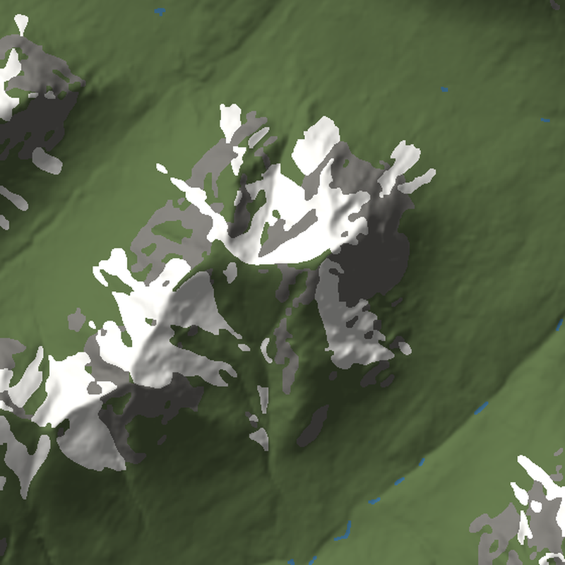 Buachaille Etive Mòr – Stob Dearg: Plan view, north up