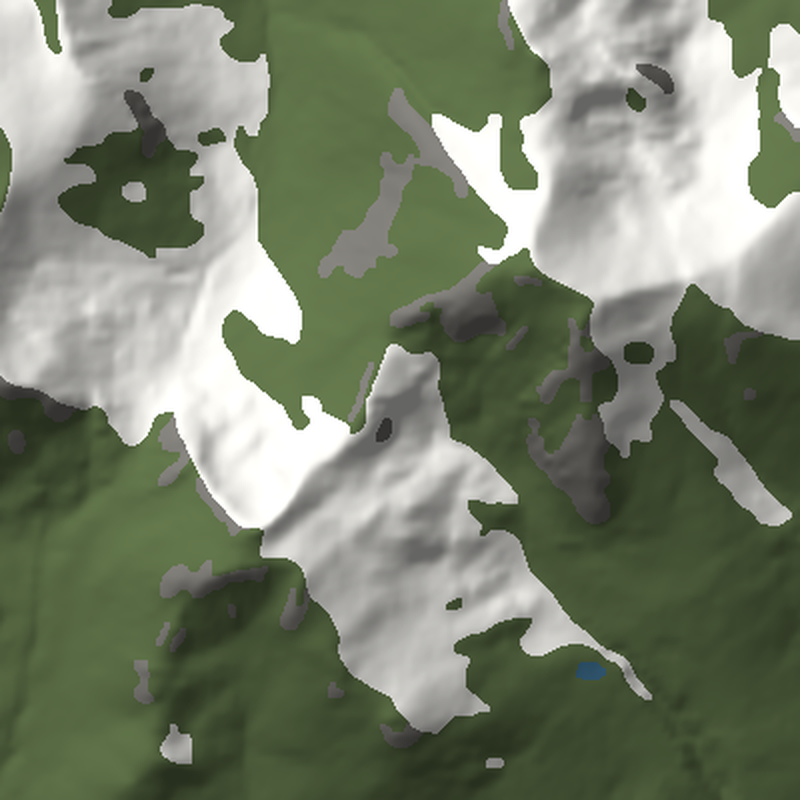 Ben Lawers & Beinn Ghlas: Plan view, north up