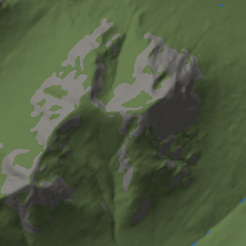 Buachaille Etive Mòr – Stob Dearg: Plan view, north up