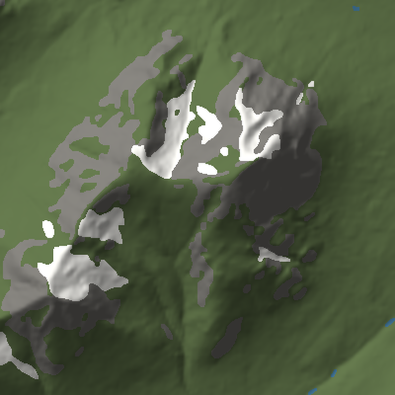 Buachaille Etive Mòr – Stob Dearg: Plan view, north up